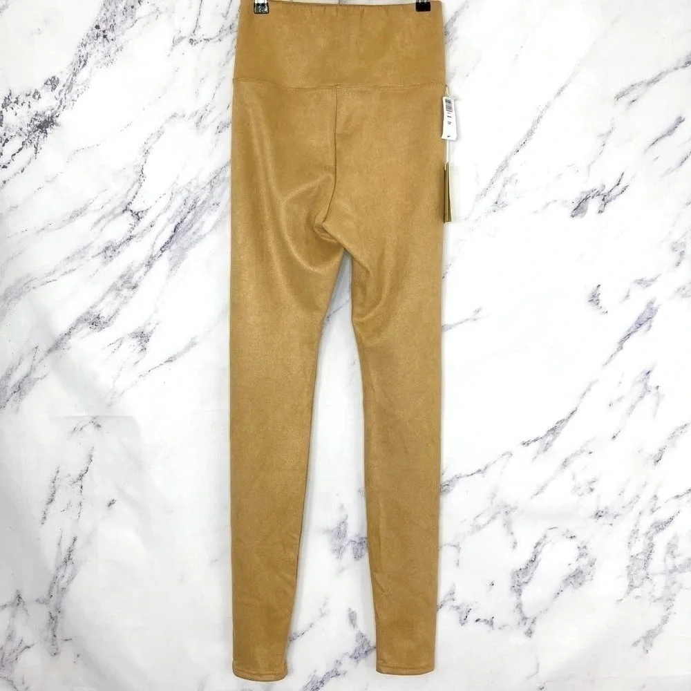 Wilfred Free | Aritzia | Daria Vegan Suede Leggings | Caramel | Sz S - Picture 2 of 9